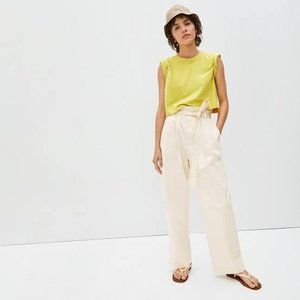 Everlane Cream Paperbag Pants